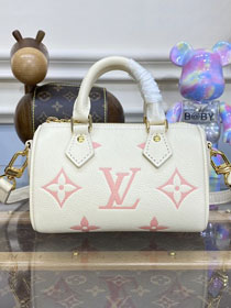 2023 Louis vuitton original monogram calfskin nano speedy M81913 beige