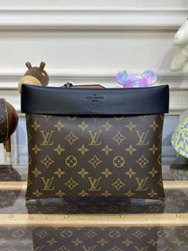 Louis vuitton original monogram canvas pochette tuileries M64034 black