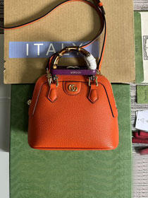 2023 GG original calfskin diana mini tote bag 715775 orange