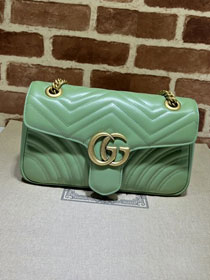 GG original calfskin marmont small shoulder bag 443497 light green