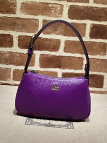 2023 GG original calfskin aphrodite shoulder bag 739076 purple