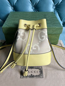 2023 GG original canvas ophidia mini bucket bag 550620 yellow