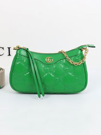 2023 GG original matelasse leather handbag 735049 green