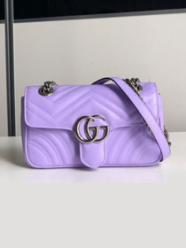 GG original calfskin marmont mini bag 446744 purple