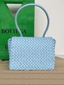 BV original lambskin patti top handle bag 717755 light blue