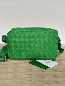 BV original lambskin small camera bag 710048 green