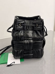 BV original lambskin small cassette bucket bag 717187 black