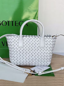 BV original lambskin mini cabat tote bag 709464 white