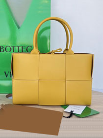 BV original lambskin small arco tote bag 652867 pollen