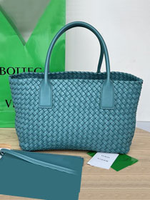 BV original lambskin medium cabat tote bag 608810 blazing blue