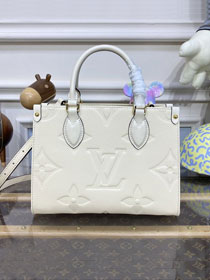 2023 Louis vuitton original embossed calfskin onthego pm M45653 white