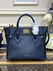 Louis vuitton original calfskin on my side tote bag M21569 blue