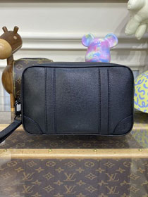 Louis vuitton original taiga leather pochette kasai N60502 black