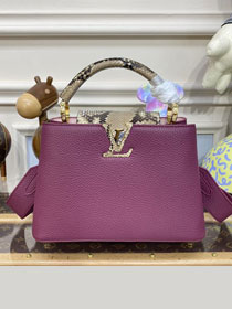 Louis vuitton original calfskin capucines BB handbag N82068 purple