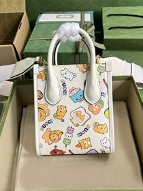 2023 GG original calfskin mini tote bag 671623 white