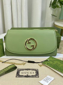 GG original calfskin blondie chain wallet 725215 green