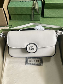 2023 GG original calfskin petite mini shoulder bag 739722 white