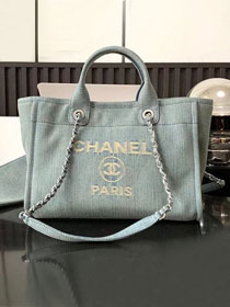 CC original denim small shopping bag AS3257 blue