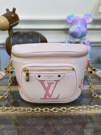 Louis vuitton original calfskin mini bumbag M82347 pink