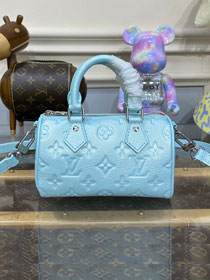 2023 Louis vuitton original calfskin nano speedy M82342 blue