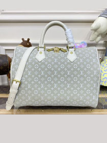 2023 Louis vuitton original denim speedy 30 M95224 white