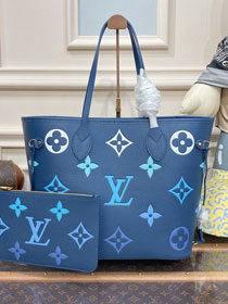 2023 Louis vuitton original calfskin neverfull mm M46514 blue