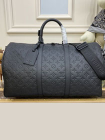 Louis vuitton original calfskin keepall 50 N44810 black	