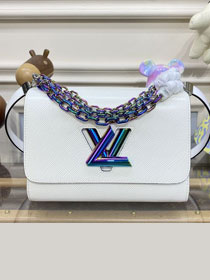 Louis vuitton original epi leather twist pm M22029 white