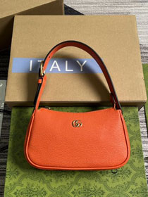 2023 GG original calfskin aphrodite shoulder bag 739076 orange