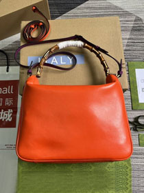 2023 GG original calfskin large diana shoulder bag 746245 orange