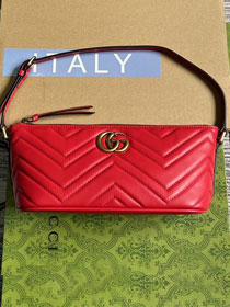 2023 GG original matelasse marmont shoulder bag 739166 red