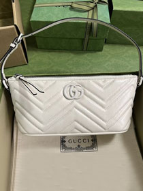 2023 GG original matelasse marmont shoulder bag 739166 white