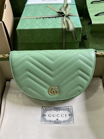 GG original calfskin marmont mini chain bag 746431 green