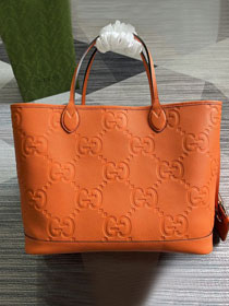 2023 GG original calfskin large tote bag 726755 orange