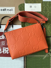 GG original calfskin messenger bag 696009 orange