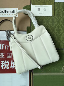 2023 GG original calfskin petite tote bag 745918 white