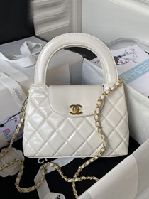 2023 CC original lambskin top handle bag AS3970 white