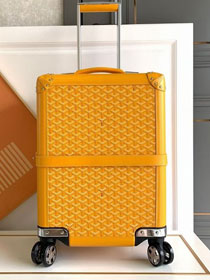 Goyard handmade original canvas&calfskin bourget trolley case GY0033 yellow