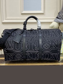 Louis vuitton original nylon keepall 50 M21428 black