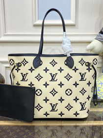 2023 Louis vuitton original lotus cotton neverfull MM M22838 black