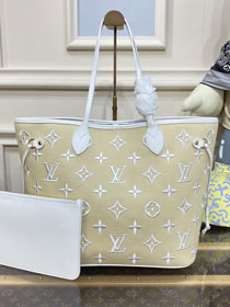 2023 Louis vuitton original lotus cotton neverfull MM M22839 beige