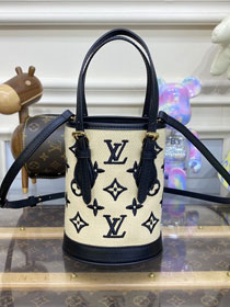 2023 Louis vuitton original lotus cotton nano bucket M82418 black