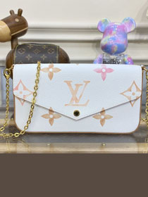 Louis vuitton original monogram canvas pochette felicie M82520 white