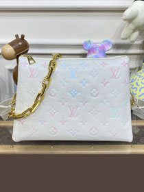 2023 Louis vuitton original lambskin coussin pm bag M22398 white