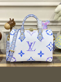 2023 Louis vuitton original monogram canvas speedy 25 M23073 blue