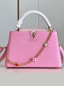 Louis vuitton original calfskin capucines MM handbag M22512 light pink