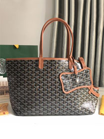 Goyard original canvas chien gris pet carrier bag GY0037 black&brown