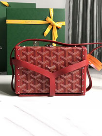 Goyard original canvas minaudiere trunk bag GY0039 red