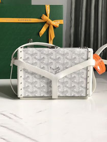 Goyard original canvas minaudiere trunk bag GY0039 white