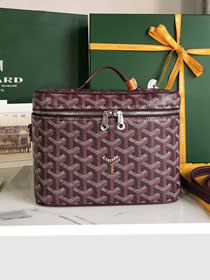 Goyard original canvas muse vanity case GY0052 burgundy